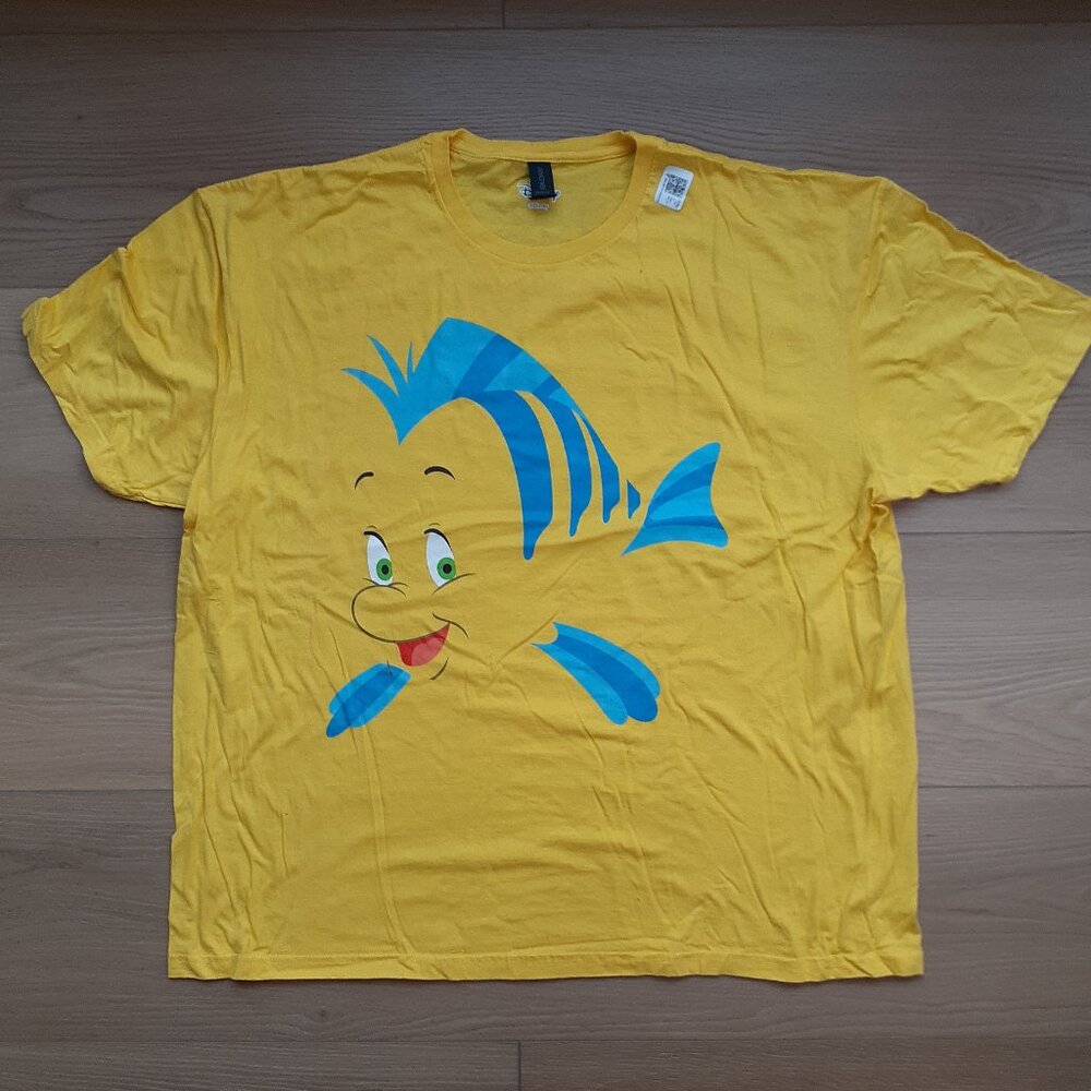 Flounder - The Little Mermaid - New Men's 2XL Yellow T-Shirt